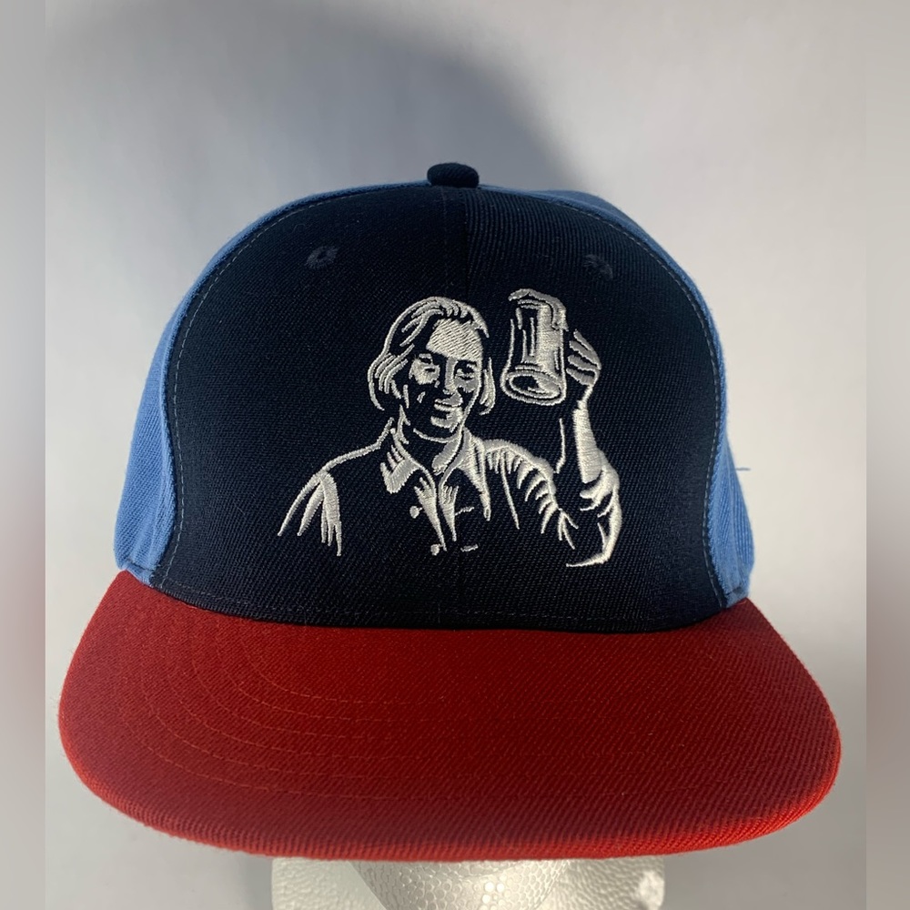 Samuel Adams Hat Cap Mens Blue Red Beer Embroidered Large XL